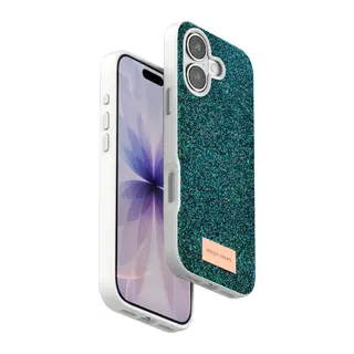 Onegif Apple iPhone 17 Bright Simli Kapak - Koyu Yeşil