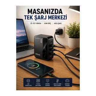 4 Cihazı Aynı Anda Destekleyen Şarj İstasyonu