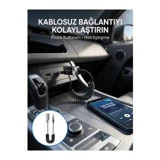 AUX Girişli Cihazlar İçin Kablosuz Bluetooth Adaptörü