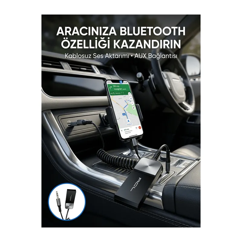 Kablosuz Müzik Aktarımı Sağlayan USB AUX Adaptörü