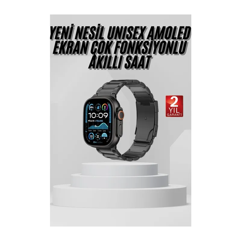 Akıllı Saat Arama Konuşma GPS ve NFC Özelliği 3 Kordonlu Amoled Ekran