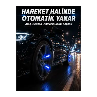 Hareketle Yanan LED Sibop Işığı 4'lü Araç Lastik Lambası
