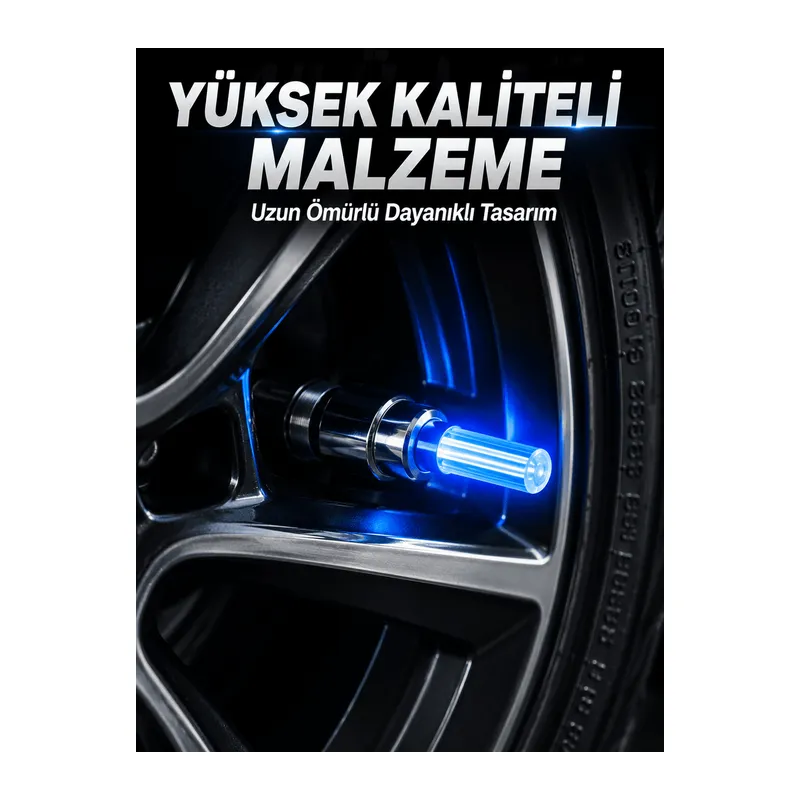 4 Adet LED Lastik Sibop Işığı Otomobil İçin Hareket Sensörlü