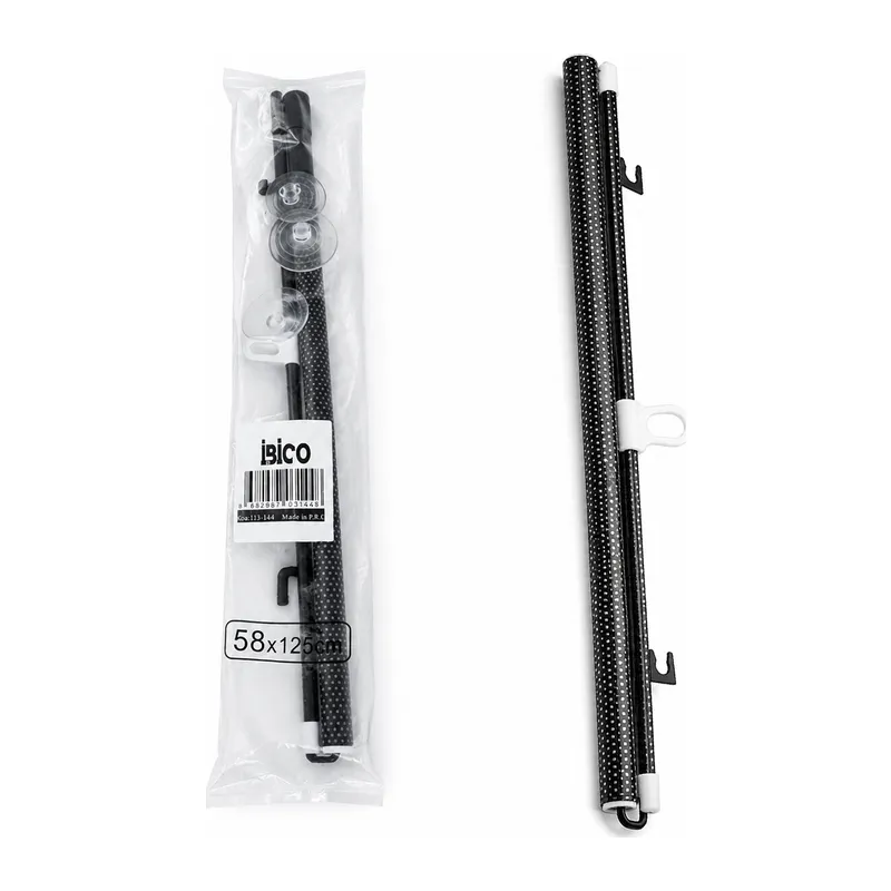 58X125CM Oto-araç - Ev - Ofis Cam Paneli Güneşlik Pvc Perde Makaralı Aç-kapa Vantuzlu Montaj