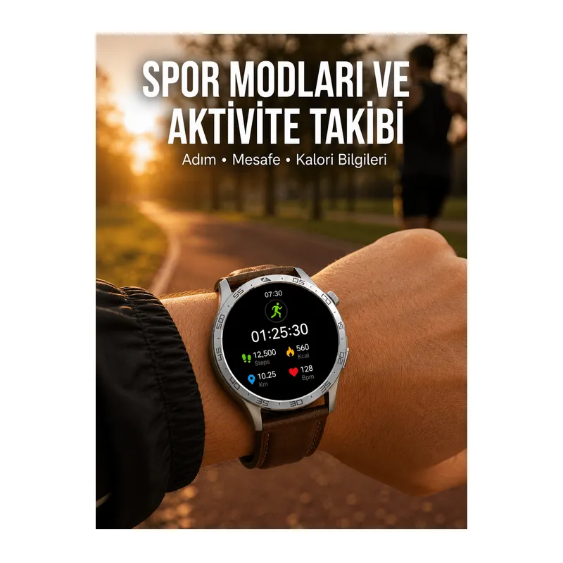 Bluetooth Bağlantılı Günlük Yaşam ve Spor Takip Akıllı Saati