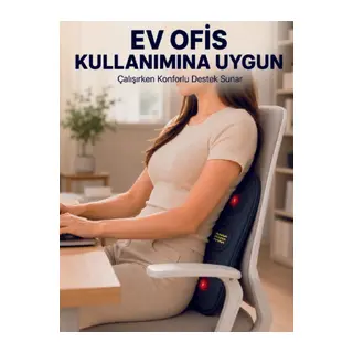 Bel Destek Minderi Isıtmalı Masaj Özellikli Günlük Kullanım