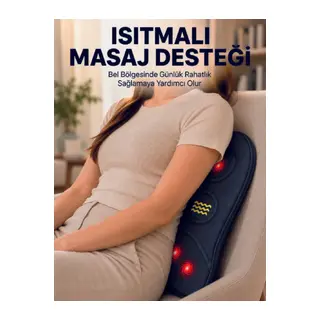 Titreşimli Isıtmalı Sırt ve Bel Masaj Minderi Ergonomik Tasarım