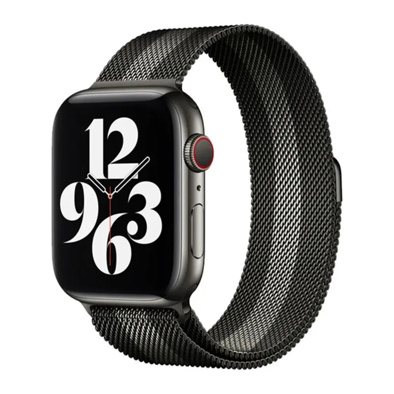 Apple Watch 38mm Metal Mıknatıslı Kordon - Siyah-Beyaz