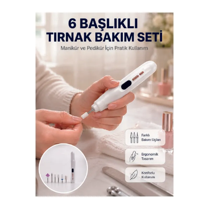 Kurutma Özellikli Manikür Pedikür Cihazı Şarj Edilebilir