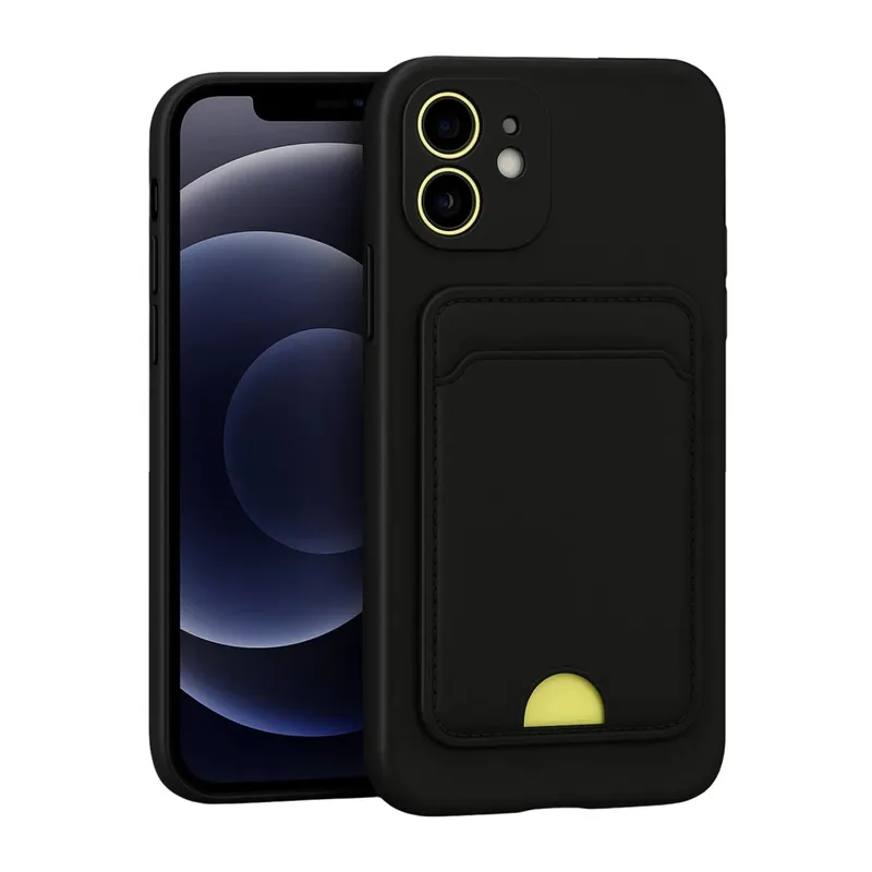 Apple iPhone 11 Kılıf Kelvin Kartvizitli Silikon - Siyah