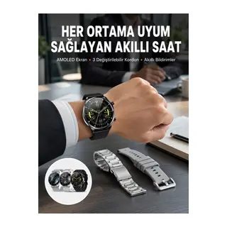 Akıllı Saat Adımsayar Nabız Ölçer Titreşim Özellikli Çağrı Cevaplama Sosyal Medya Yeni Nesil