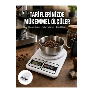 Hassas Ölçüm İçin Dijital Mutfak Tartısı – 10 Kg Kapasiteli Yeni Nesil
