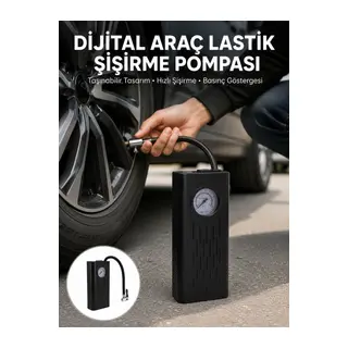 Type-C Şarjlı Güçlü Elektrikli Kompresör Motosiklet Oto Bisiklet İçin Yeni Nesil