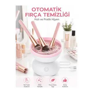 Otomatik Makyaj Fırçası Temizleyici USB Destekli Taşınabilir Cihaz Yeni Nesil