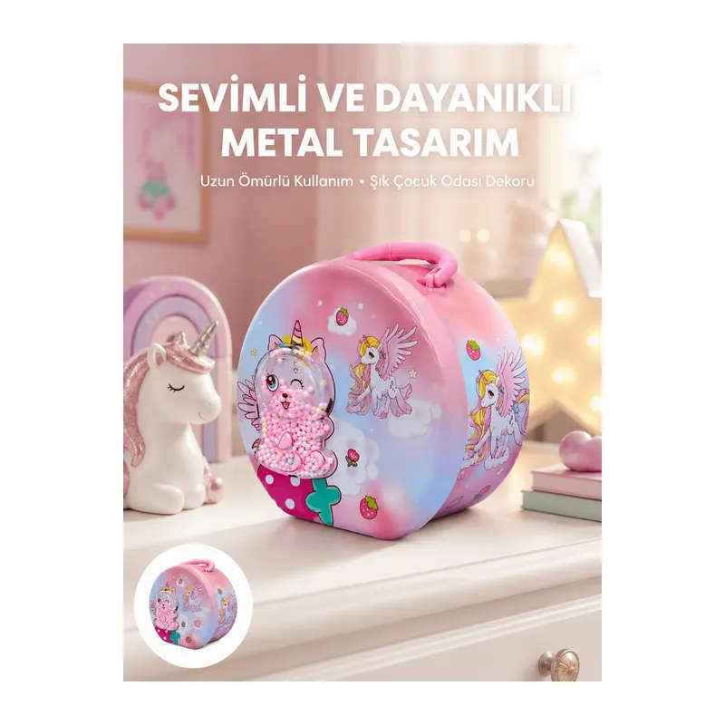Mini Çocuk Para Kasası Gizli Saklama ve Birikim Kutusu