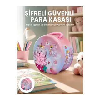 Çocuk Para Kasası Anahtarlı Güvenli Tasarruf Kutusu
