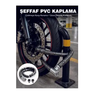Şeffaf PVC Kaplamalı Dayanıklı Motosiklet ve Bisiklet Güvenlik Kilidi