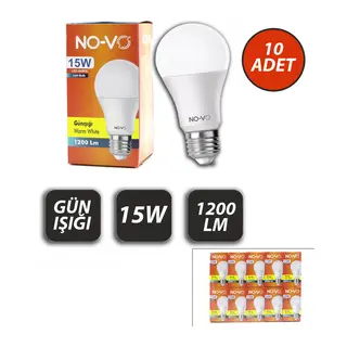 10 Adet 15W Gün Işık Led Ampul 1200LM 3000K 15.000 Saat Ömür
