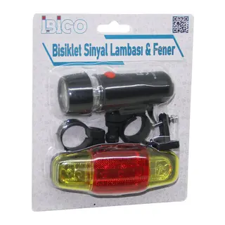 2İN1 Bisiklet Feneri Sinyalli Lamba Pilli