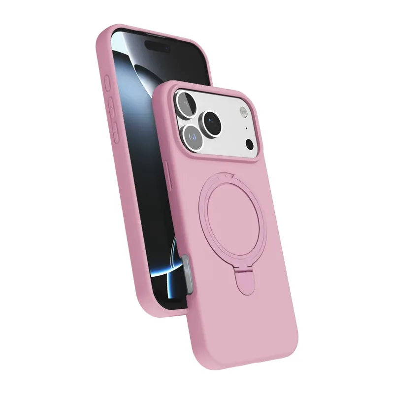 Apple iPhone 17 Pro Regal Magsafe Standlı Kapak - Açık Pembe