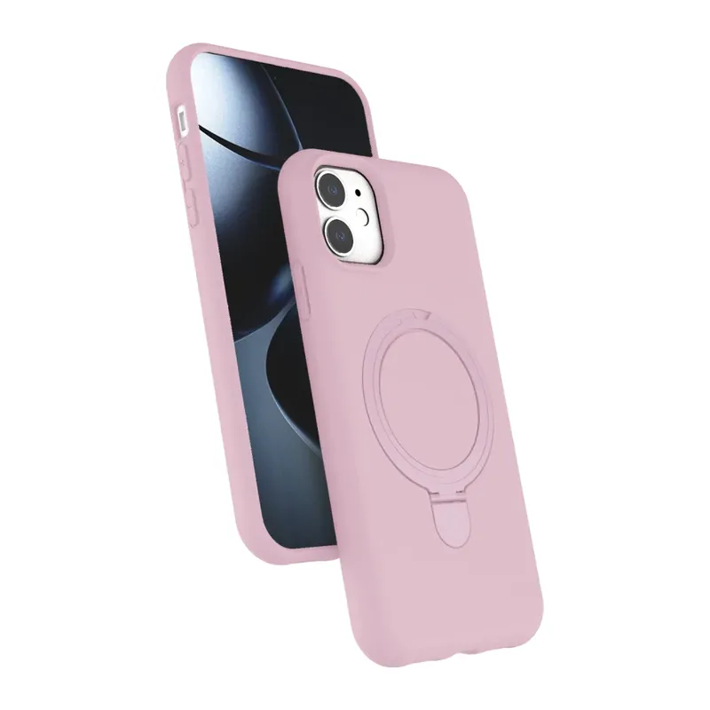 Apple iPhone 11 Regal Magsafe Standlı Kapak - Açık Pembe