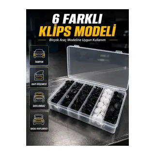 Otomotiv Plastik Klips Seti | Kaporta, Çamurluk, Davlumbaz ve İç Trim Klipsleri