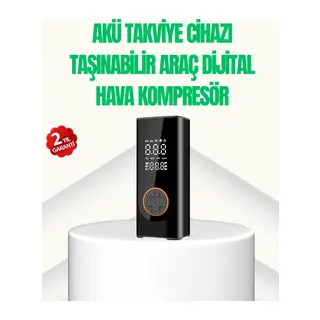 Akü Takviye Cihazı Jump Starter ve Dijital Hava Kompresörü