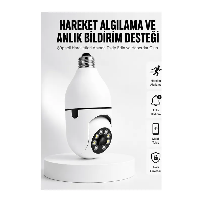 Hareket Algılamalı Kablosuz Akıllı Ev Güvenlik Kamerası Yeni Nesil