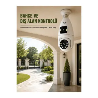 Çift Lens Wi-Fi Ampul Kamera ve Mobil Kontrol Yüksek Çözünürlüklü
