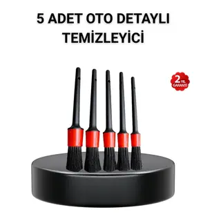 5’li Detay Temizlik Fırçası Seti Araç İç Dış Jant Motor Çok Amaçlı