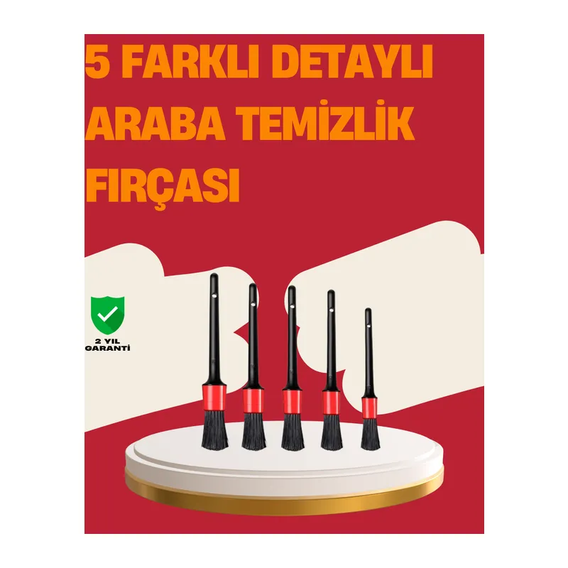 Araç İçi Detaylı Temizlik Seti-Araba Jant ve İç Yüzey Temizlik Fırçaları