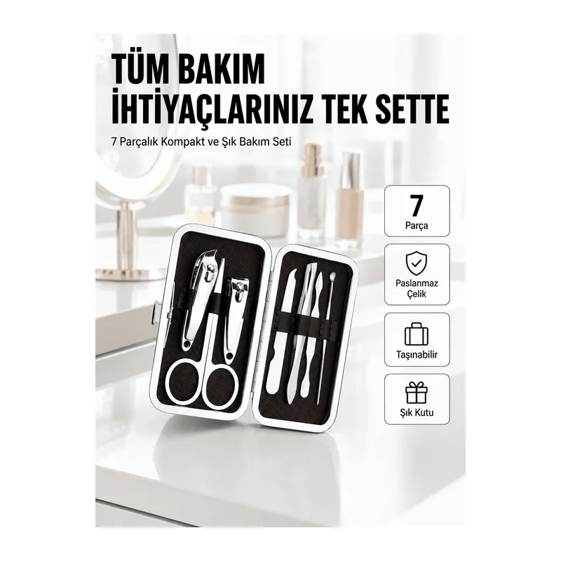 Seyahat İçin Uygun Çok Amaçlı Kişisel Bakım Seti