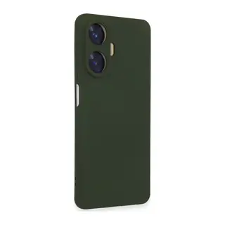 Realme C55 Kılıf Nano içi Kadife Silikon - Koyu Yeşil