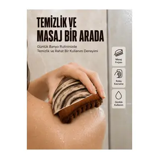 Vücut Temizleme Fırçası Ergonomik Elde Tutulan Yumuşak Kıllı Masaj Fırçası