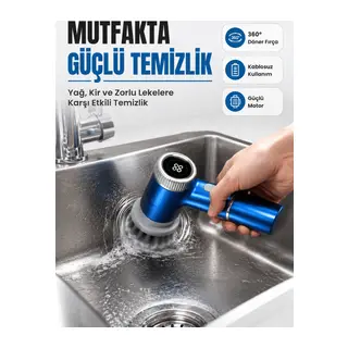 Dijital Göstergeli Şarjlı Temizlik Fırçası ile Konforlu Kullanım Deneyimi