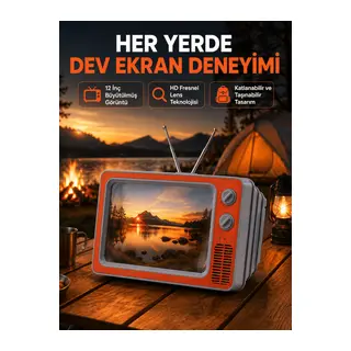 Mobil Telefon Ekran Büyütücü 12 İnç Fresnel Lens Göz Konforu Sağlayan Taşınabilir
