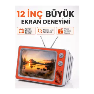 Telefon Ekran Büyütücü 3D HD Lens Retro TV Görünümlü Katlanabilir Mobil Ekran