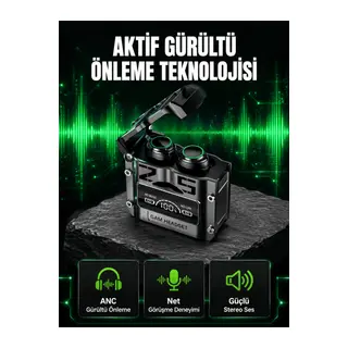 Bluetooth Kulaklık Kablosuz ANC Gürültü Önleyici Stereo Ses Yeni Nesil