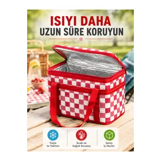 Çok Amaçlı Isı Yalıtımlı Termos Çanta Piknik Kamp Seyahat ve Market Kullanımına Uygun