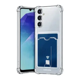 Samsung Galaxy A27 Kılıf Kart Şeffaf Silikon - Şeffaf
