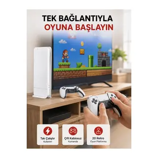20.000 Klasik Oyun Dahili Kablosuz Kontrollü Oyun Kutusu