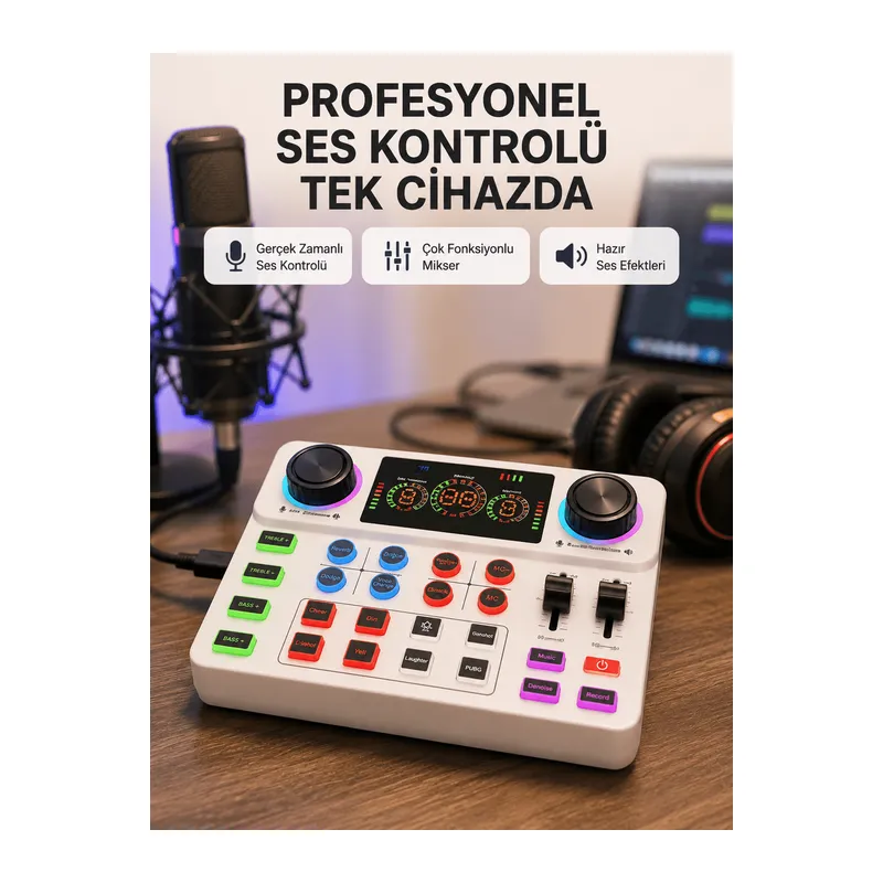 Bluetooth Bağlantılı Karaoke ve Yayın Ses Kontrol Ünitesi