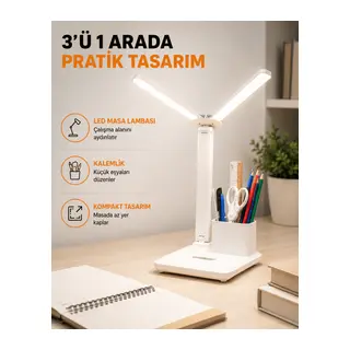 LED Işıklı Masa Lambası – Göz Yormayan, Kısılabilir ve Esnek Başlıklı Yeni Nesil