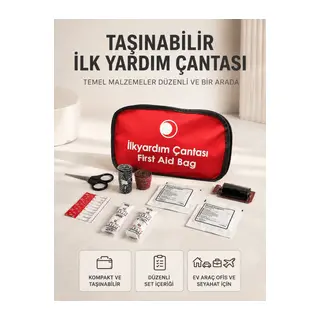 Taşınabilir İlk Yardım Seti Araç Ev Ofis İçin Pratik Çözüm