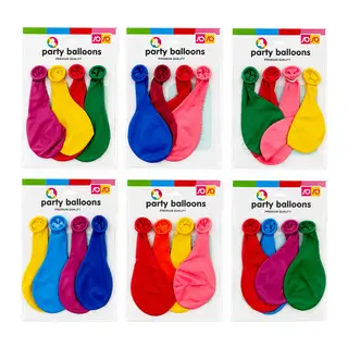 40 Paket - 4PCS Küçük Boy Renkli 20CM Party Balon - Toplamda 160 Adet Balon