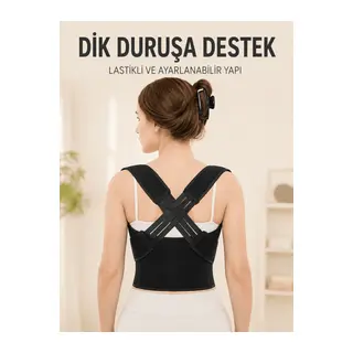 Sırt Destek Korsesi Dik Duruş İçin Ayarlanabilir Lastikli Postür ve Bel Korsesi