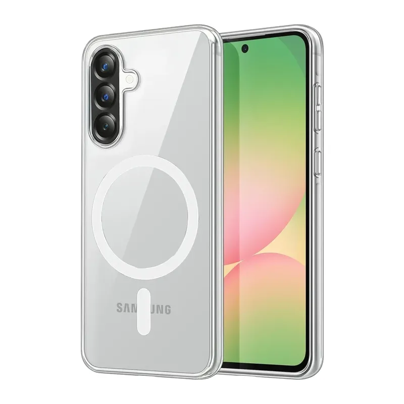 Samsung Galaxy A57 5G Combo Sert Şeffaf Magsafe Kapak - Şeffaf