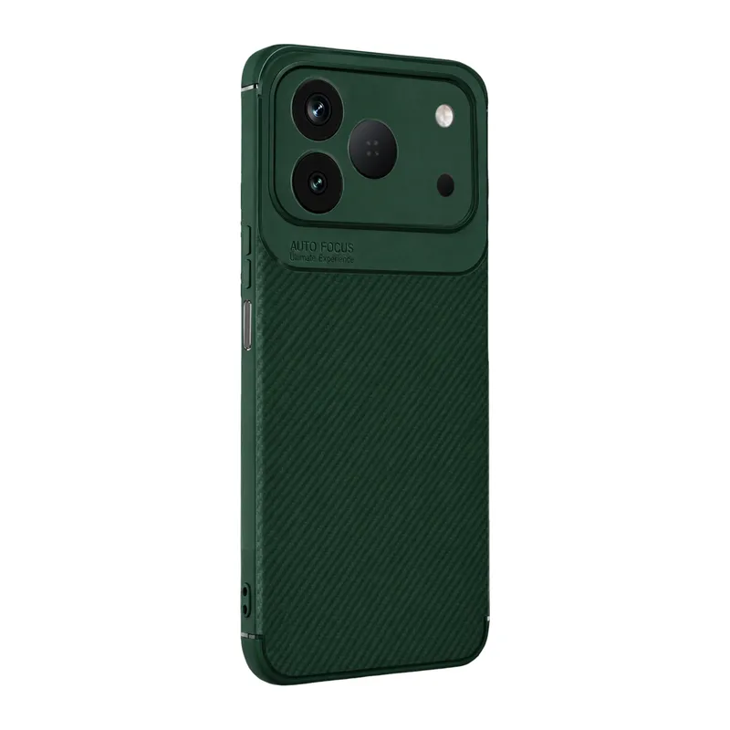 Tecno Spark 50 4G Auto Focus Karbon Kapak - Yeşil