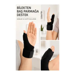 Metal Destekli El Bilekliği Ateli Başparmak Destekli De Quervain Bilek Desteği
