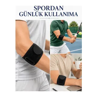 Epikondilit Bandajı Ayarlanabilir Tenisçi ve Golfçü Dirseği Destek Bandı